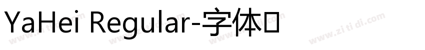 YaHei Regular字体转换